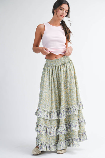 Meadow Days Ruffle Maxi Skirt