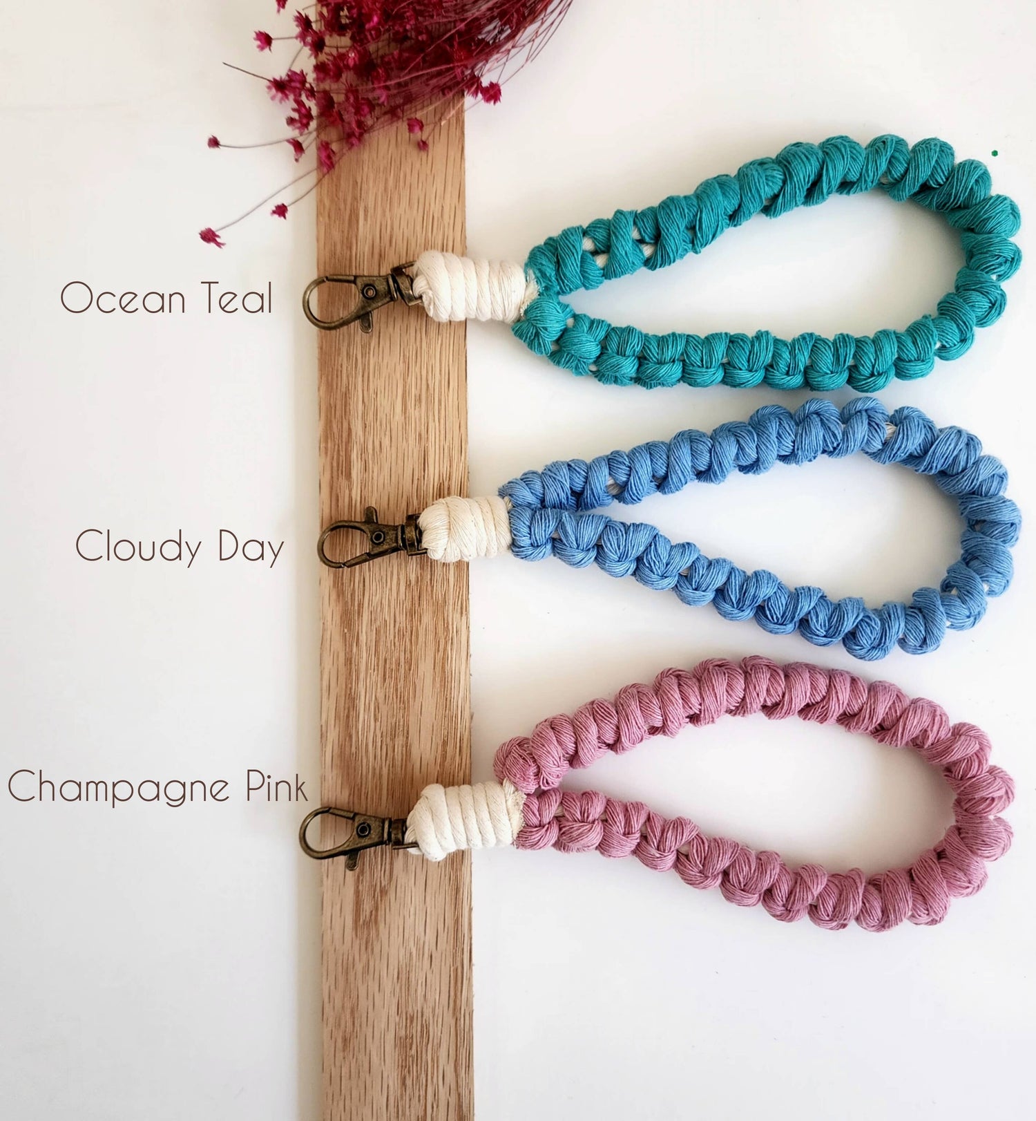 Minimalist Braided Cotton Wristlet