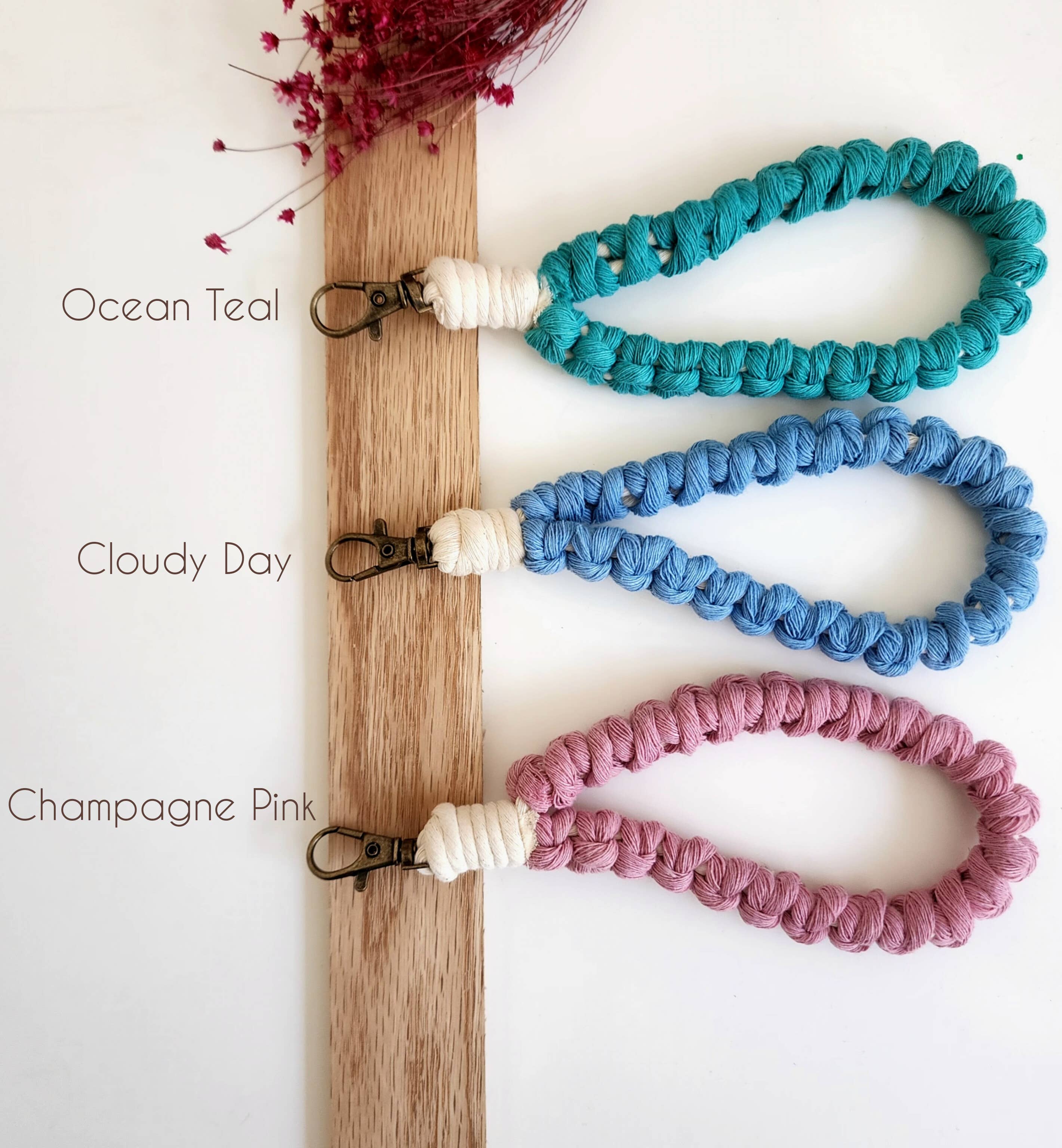 Minimalist Braided Cotton Wristlet