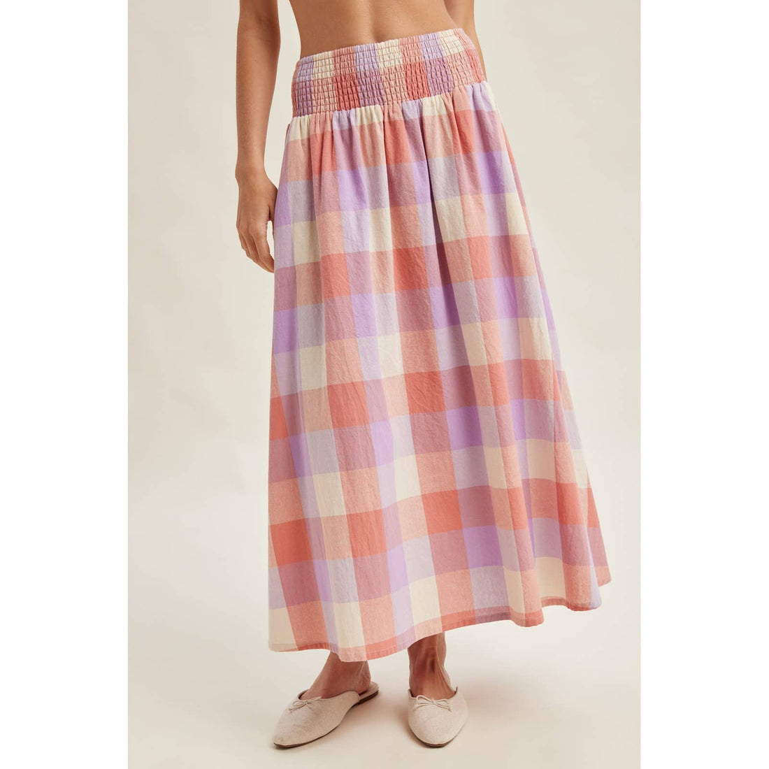 Plaid Picnic Midi Skirt