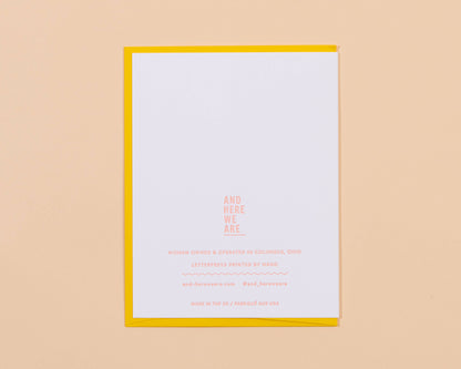 Thank You Card—Three Thanks Pink and Orange