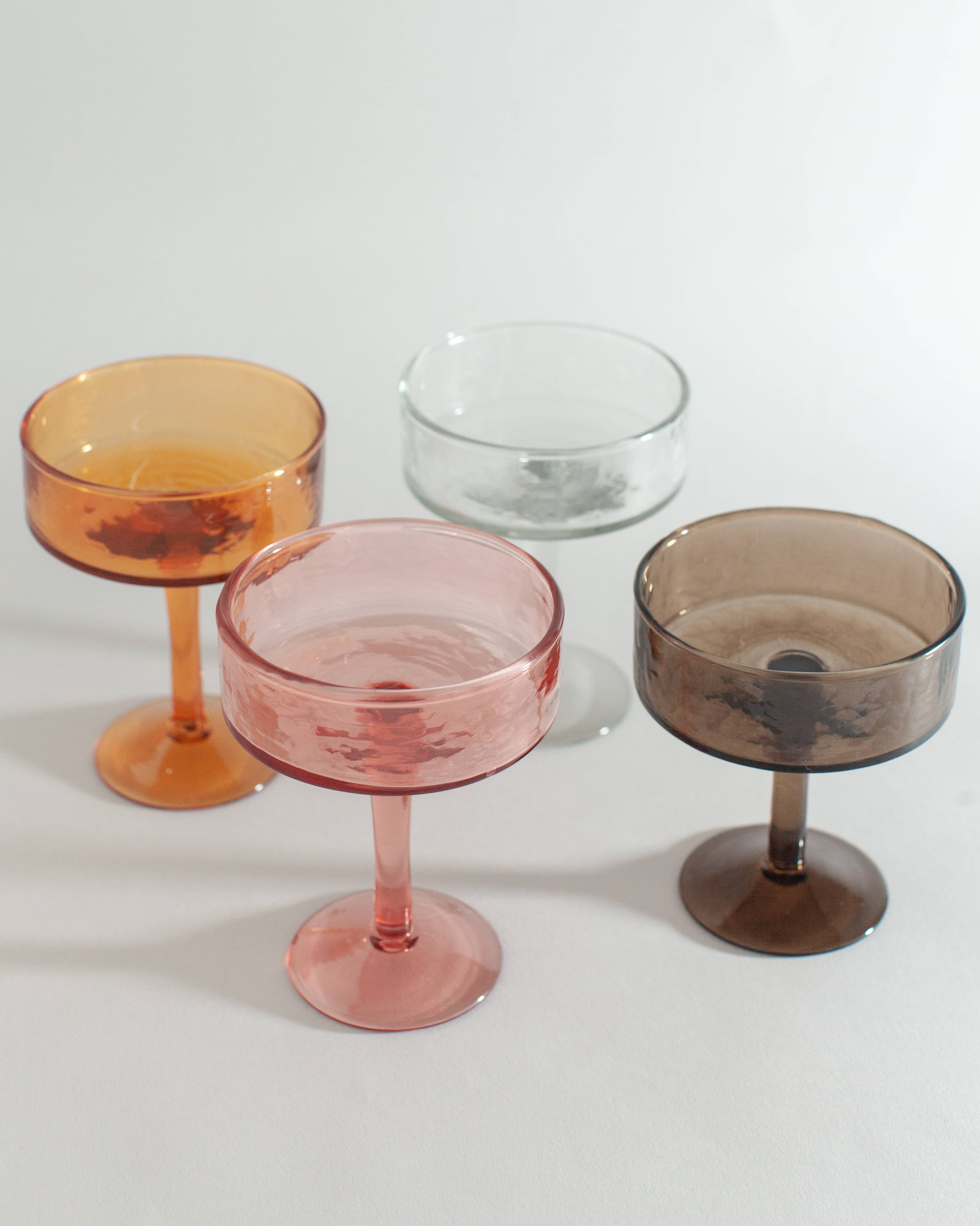 Handblown Hammered Coupe