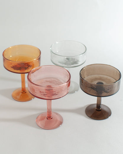 Handblown Hammered Coupe