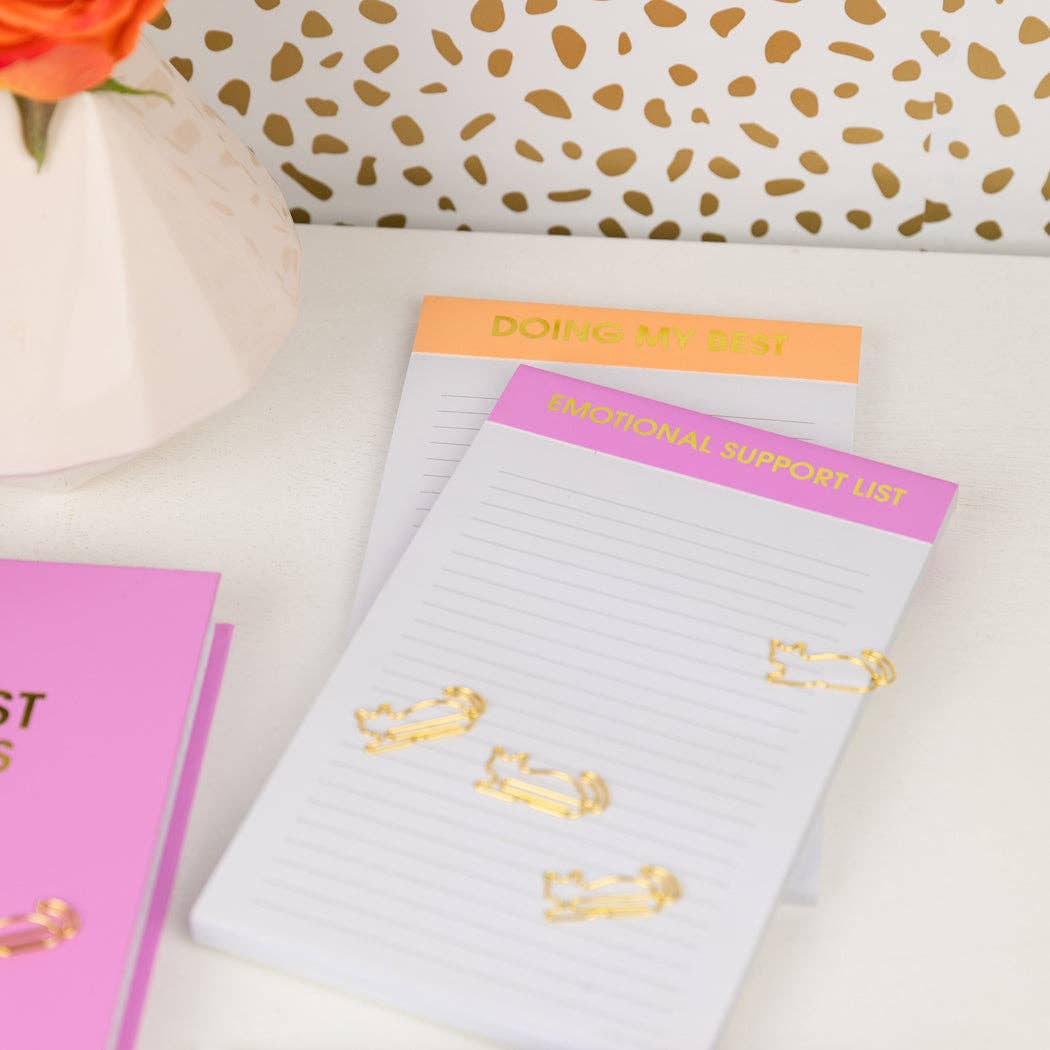 Emotional Support List Notepad