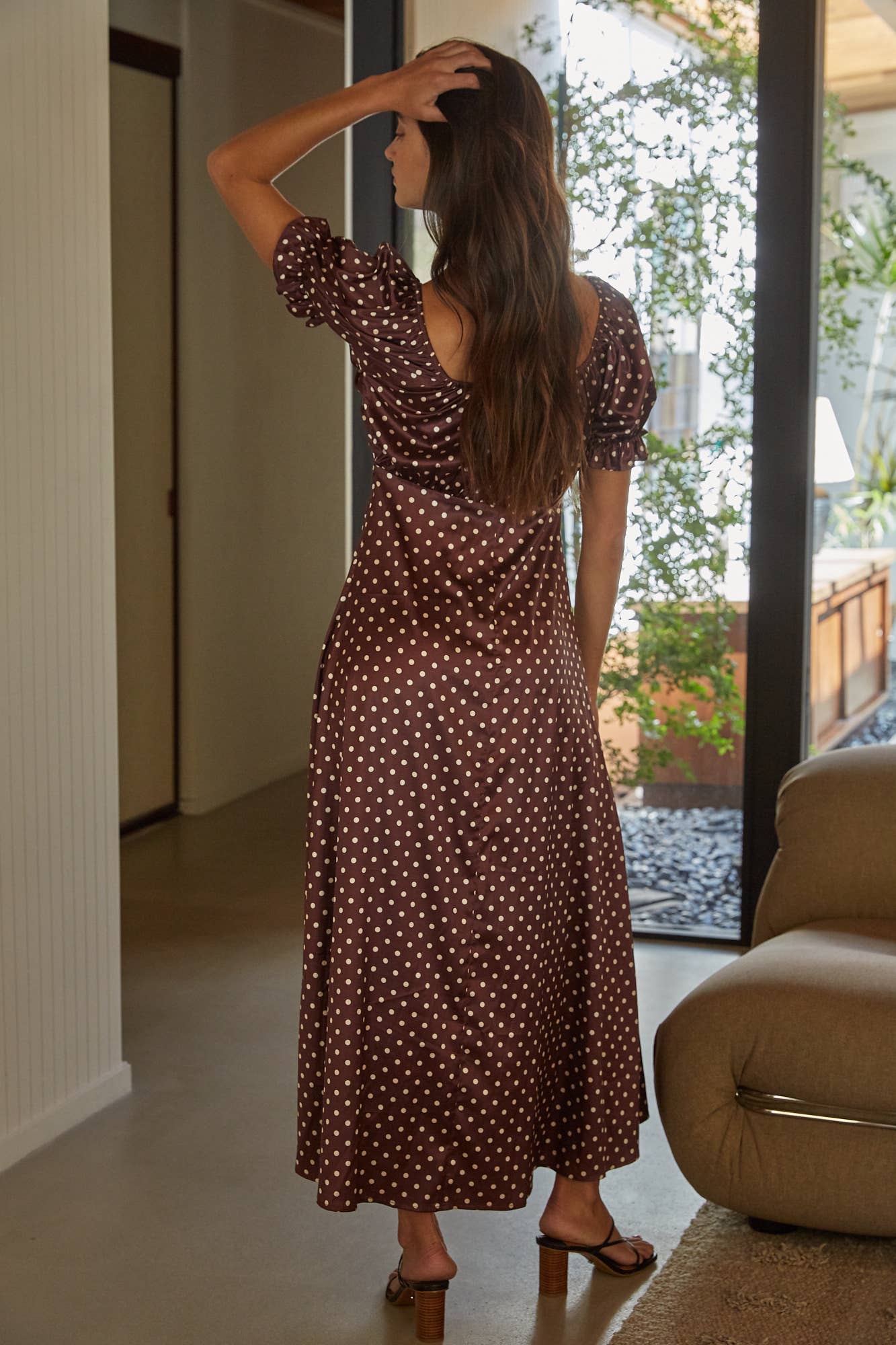 Polka Dot Puff Maxi