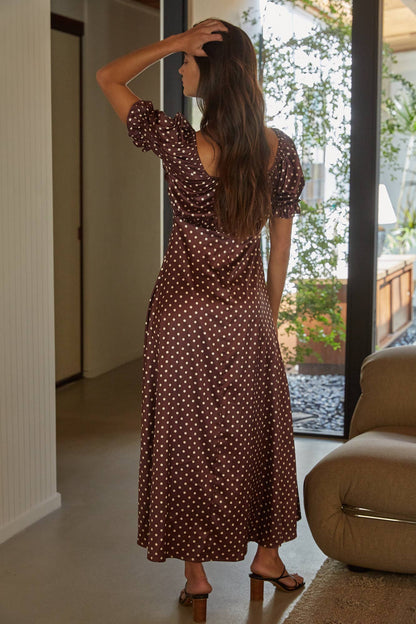 Polka Dot Puff Maxi