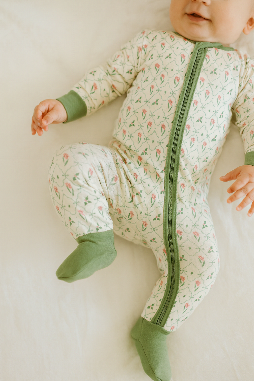 Bamboo Baby Floral Footy Pajamas