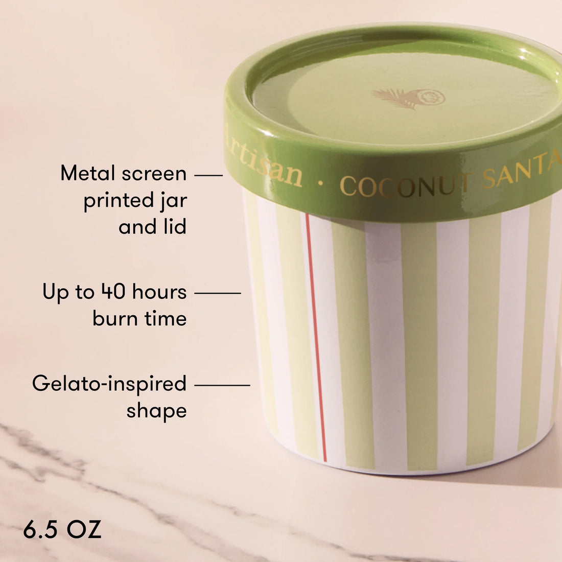 Coconut Santal Caffè Capri Gelato Cup Candle