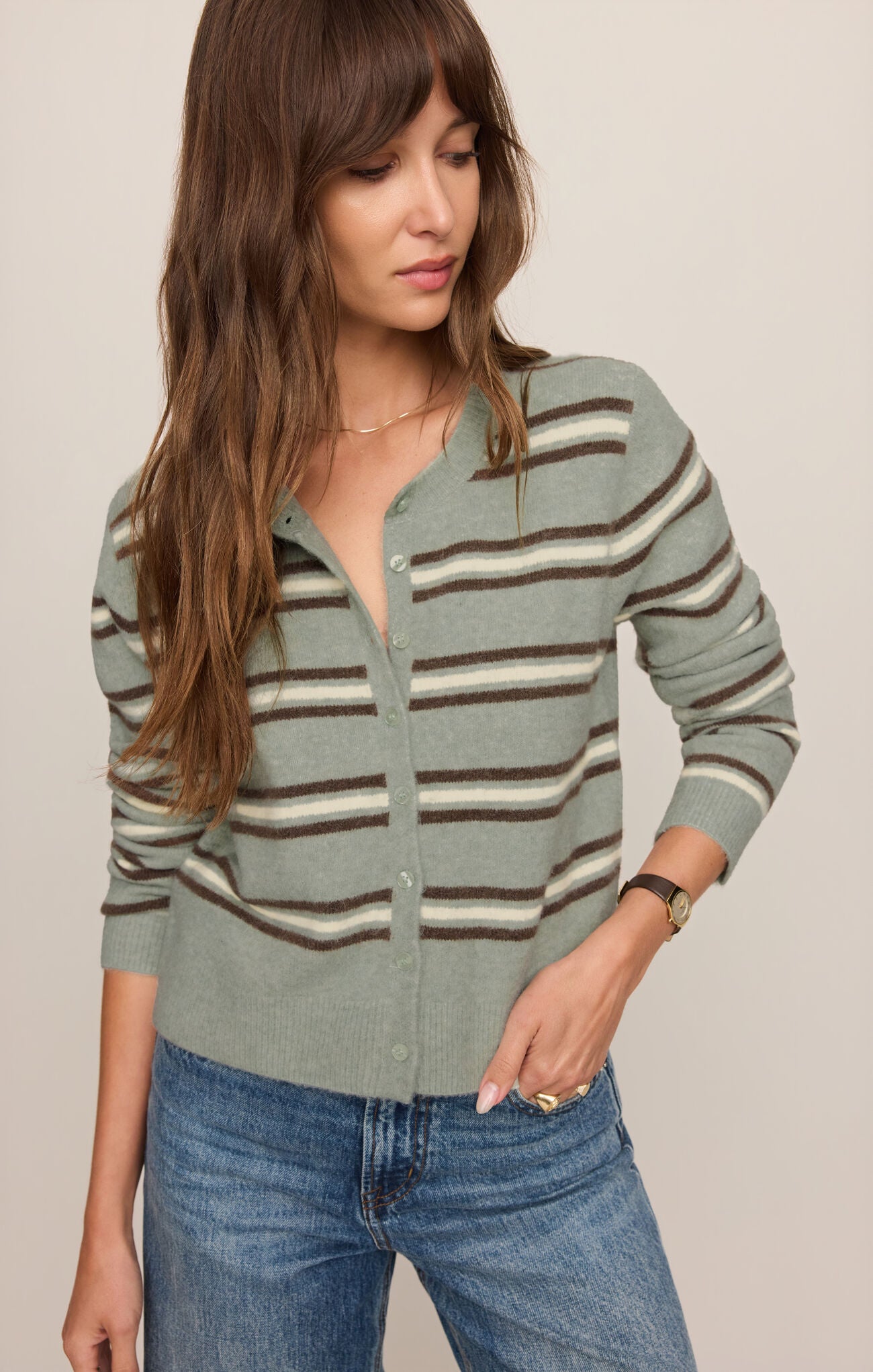 Medina Striped Cardigan